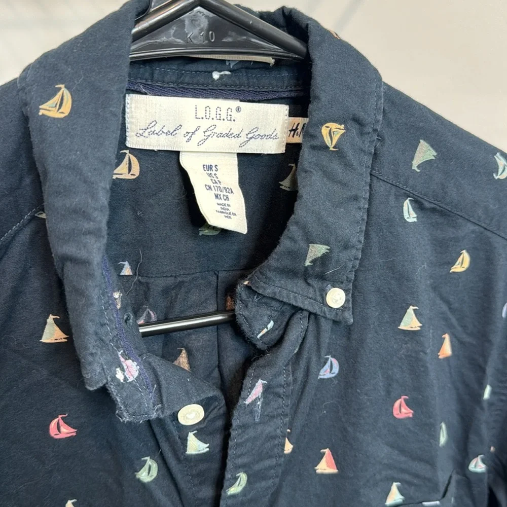 Nautical Button Down H&M Size S - Picture 2 of 3
